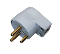 Electrical plug connection -3-way, grey